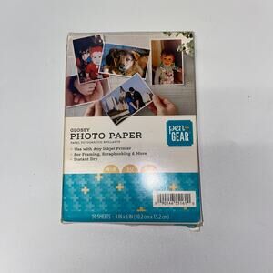 Pen+Gear GLOSSY PHOTO PAPER 4" x 6" 50 SHEETS 8.5mil for INKJET PRINTERS 8.5 mil